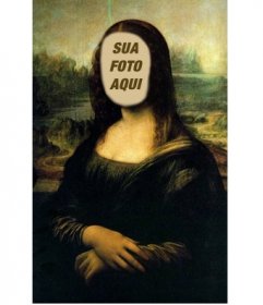 Fotomontagem da Mona Lisa para colocar seu rosto em linha