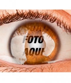 Fotomontagem para colocar uma imagem como se você estivesse em um dos olhos