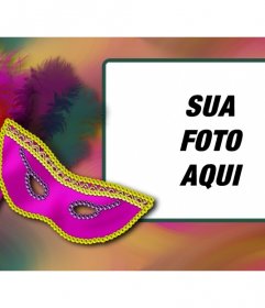 Fotomontagem de uma máscara veneziana para o Carnaval 