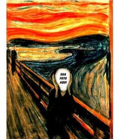 Fotomontagem da famosa pintura de Munch Scream