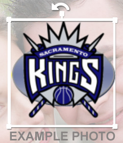 Etiqueta com o logotipo dos Sacramento Kings