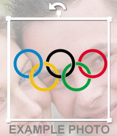 Efeito da foto do logotipo da Olimpíada para colar em suas fotos