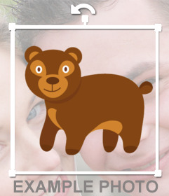 Etiqueta de um desenho de um urso