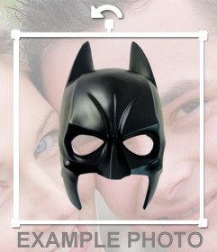 Etiqueta com super-herói Batman máscara