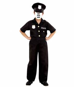 Criar esta fotomontagem de uma criança vestida como um policial