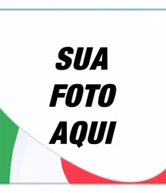 Montagem de colocar as cores da Itália em sua foto
