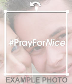 Junte-se ao suporte para Nice, na França, com esta etiqueta para adicionar as suas fotos