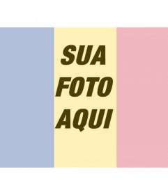 Colagem para colocar uma bandeira da Roménia, juntamente com uma foto que você enviar