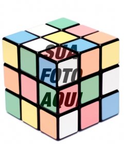 Efeito para fotos Cubo de Rubik para colocar sua foto dentro de um cubo de Rubik