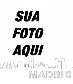 Silhueta da cidade de Madrid para editar sua foto para