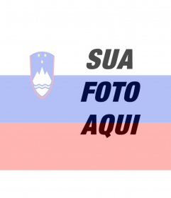 Coloque sua foto com a bandeira da Eslovénia com esta foto montagem online