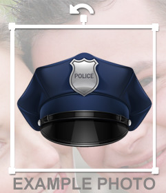 Fotomontagem on-line para editar e colocar um tampão da polícia na sua imagem