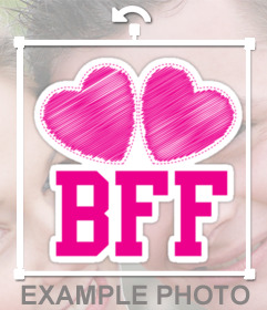 Mostrar quem é o seu melhor amigo com esta etiqueta do ícone do BFF