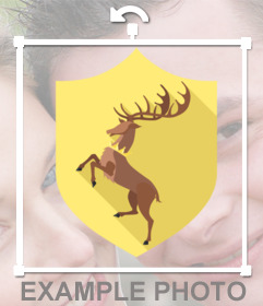 Efeito da foto para adicionar o escudo da Baratheon Casa em suas fotos