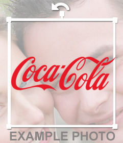 Etiqueta de Coca Cola logotipo para suas fotos