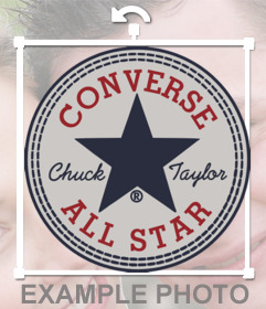 Etiqueta do logotipo do clássico da marca Converse para sua foto