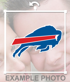Etiqueta com logotipo de Buffalo Bills que você pode colar em suas fotos