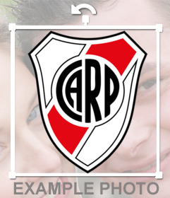Etiqueta do escudo Club Atletico River Plate para colar suas fotos
