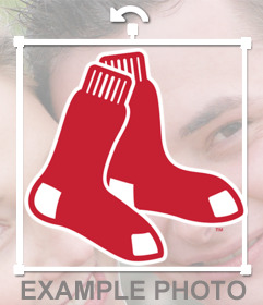 Etiqueta do logotipo do Red Sox para colocar no seu efeito imagens