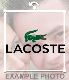 Etiqueta do logotipo da Lacoste para colocar em suas fotos