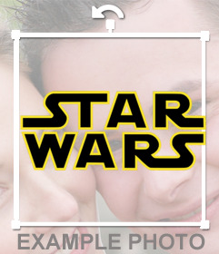 Etiqueta do logotipo de Star Wars para colocar em suas fotos