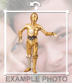 Caráter C-3PO de Star Wars para adicionar às suas fotos