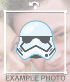 Etiqueta da máscara de um Stormtrooper para suas fotos