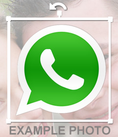 Autocolante com o logótipo WhatsApp para colocar nas suas fotografias