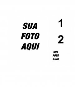 Colagem para suas fotos com uma foto do fundo e três pequenos 