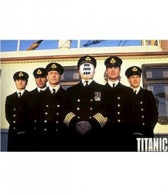 Fotomontagem de o capitão do Titanic. Com sua própria foto!