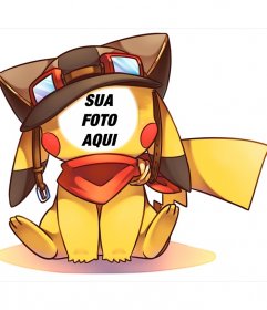 Fotomontagem de uma imagem de Pikachu que você pode editar
