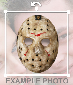 Etiqueta da máscara de Jason para sua foto