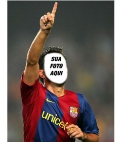 Fotomontagem de dar um rosto ao futebolista Xavi Barca 
