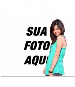 Fotomontagem com Selena Gomez, fazer upload de sua foto e faça o seu efeito de foto