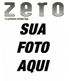 Início perzonalizada com sua foto da revista gay Zero. Escolha uma imagem para criar a página para que você adicionar uma palavra como titular inserção de texto