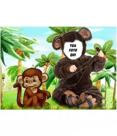 Monkey costume per i bambini che si può mettere una foto