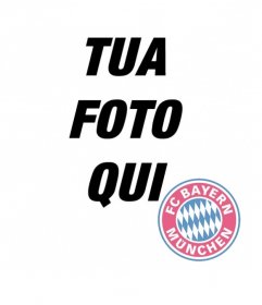 Fotomontaggio di badge Bayern Munchen sulla foto
