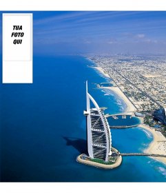 Sfondo Twitter con la tua foto, con immagine di sfondo di Dubai e la W