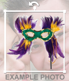Maschera per decorare le vostre foto di Carnevale 