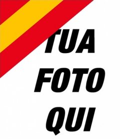 Bandiera della Spagna in un angolo della vostra immagine con questo effetto foto