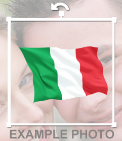 Bandiera dItalia sventolano per incollare come un adesivo sulle tue foto 