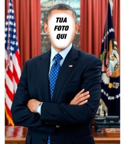 Fotomontaggio di mettere la tua foto a Presidente degli Stati Uniti Barack