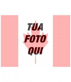 Montaggio fotografico per inserire la bandiera canadese nella foto del tuo profilo