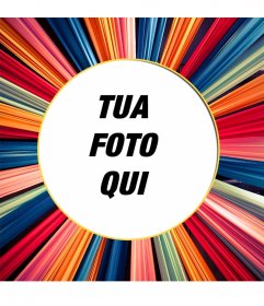 Rotondo cornice con molti colori