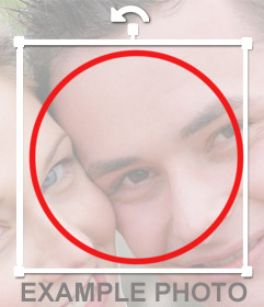 Un rosso adesivo cerchio 