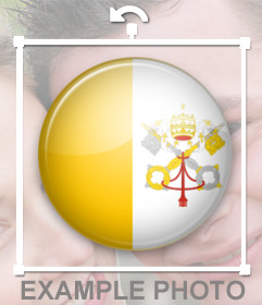 Flag Sticker Città del Vaticano a forma di piatto da mettere nel tuo profilo foto