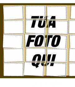 Collage con una foto tagliata in tanti piccoli composizione