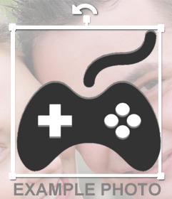 Sticker di un videogame di controllo per aggiungere nelle foto online