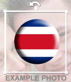 Costa Rica bandiera piastra sagomata in modo da aggiungere al vostro effetto foto
