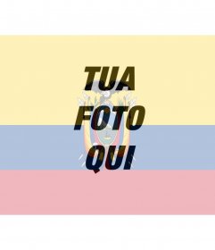 Fotomontaggio di mettere la bandiera dell'Ecuador con la vostra foto